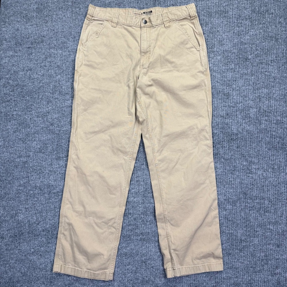 Carhartt Rugged Flex Relaxed Fit Canvas Work Pants Tan Khaki BN2291-M 36x32